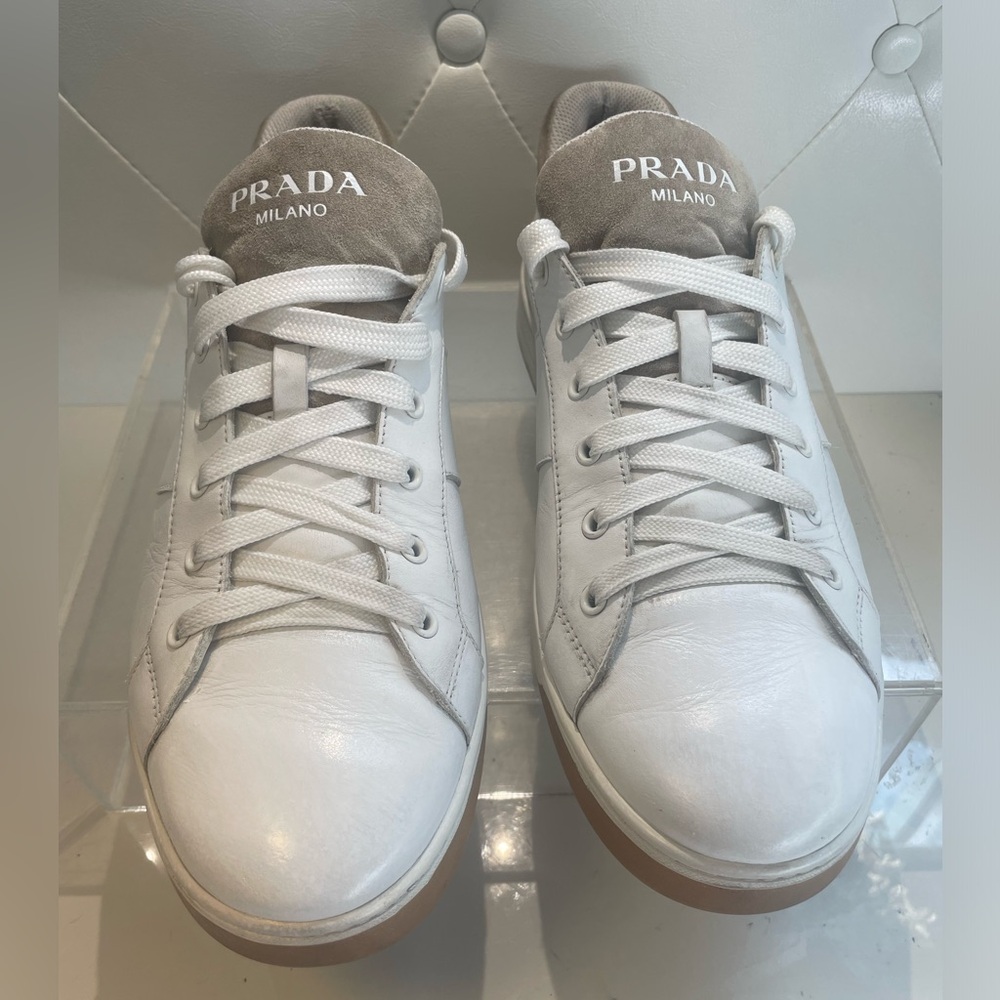 Prada Milano Men's White Sneakerssz 11.5 made in italy - Picture 14 of 16